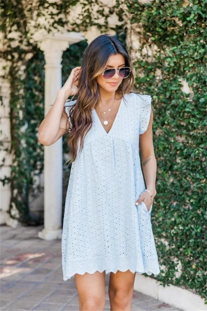 Divine™ | Luxury Lace Romper Dress White Dresses