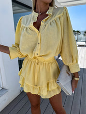 Maegan | Skirt + Blouse Set Yellow