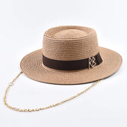 Summer Straw Hats for Women Ribbon Decoration Elegant Ladies Party Dress Hats Travel Beach Sun Hat Chapeau Femme
