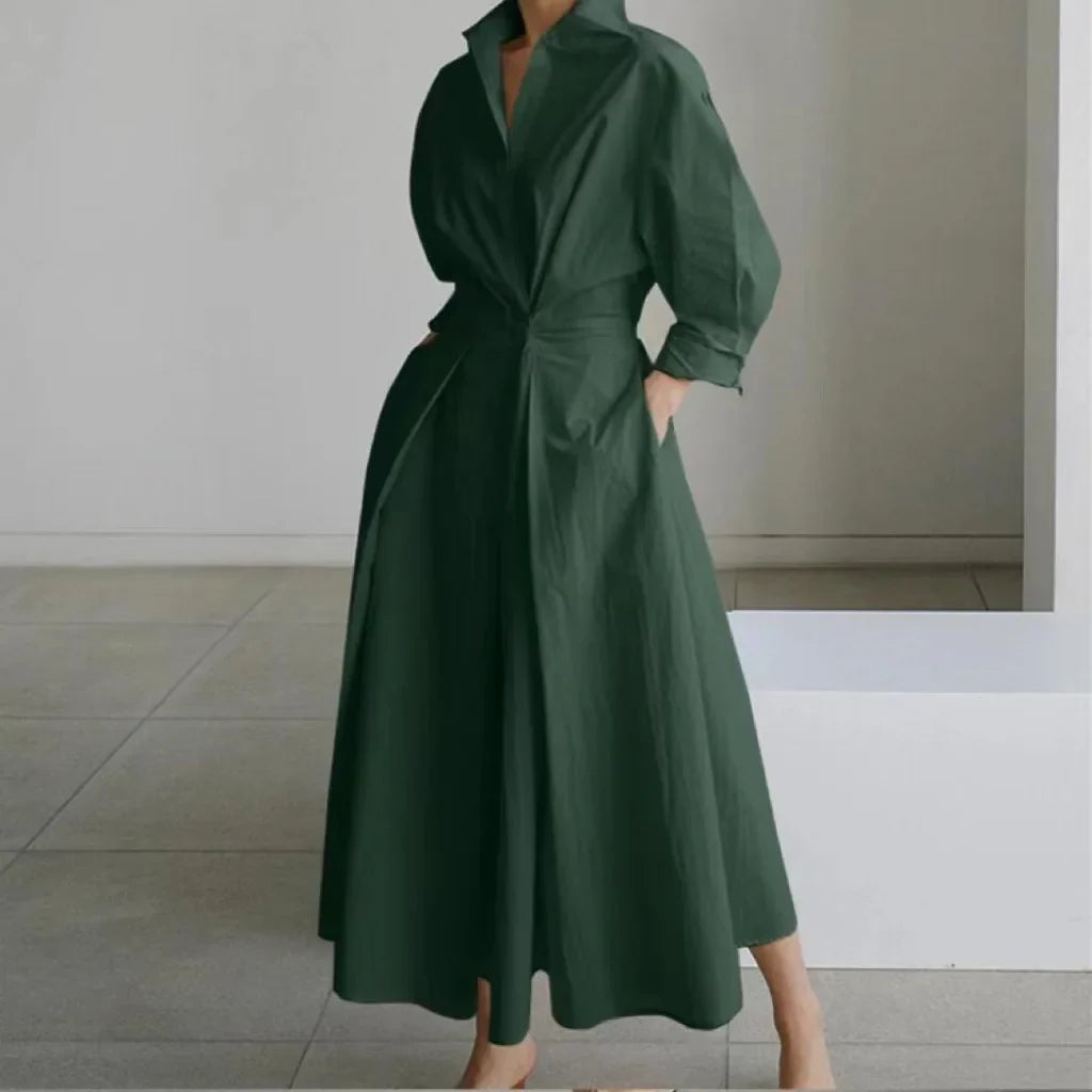 Celestia | Elegant Maxi Dress Green Dresses