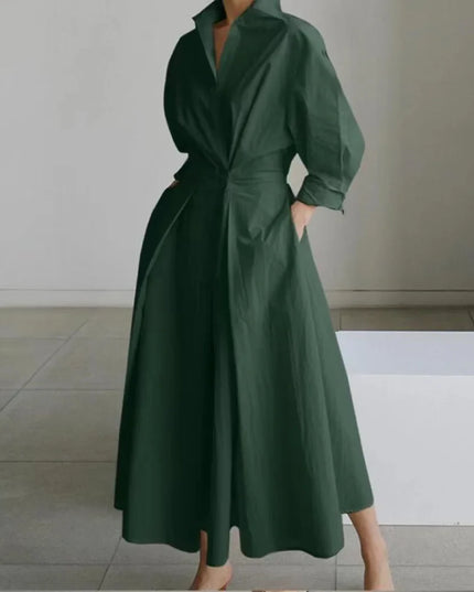 Celestia™ | Elegant Maxi Dress Green Dresses