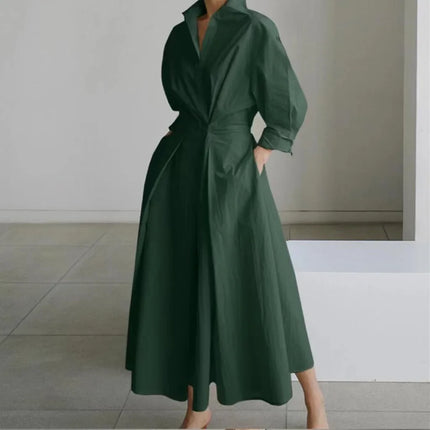 Celestia™ | Elegant Maxi Dress Green Dresses