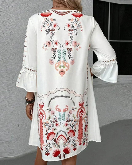 Allisa - Artistic Boho Print Dress