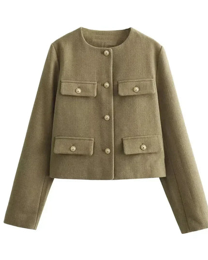 Juliette | Refined Elegance Jacket Khaki Elegance Jacket