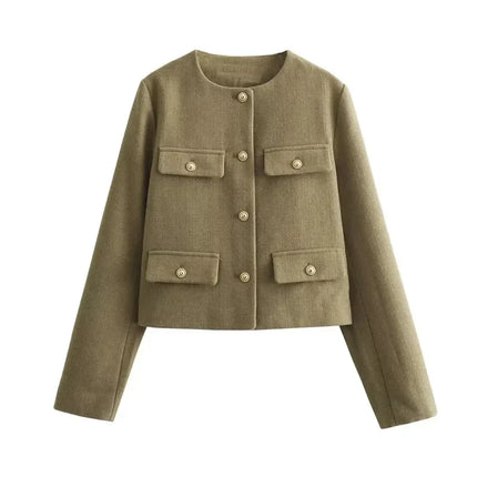 Juliette | Refined Elegance Jacket Khaki Elegance Jacket