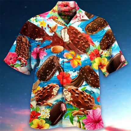 Miles | Polo with Ice Cream Design Brown