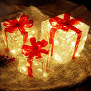 LED Illuminated Gift Box Ornament Accessories