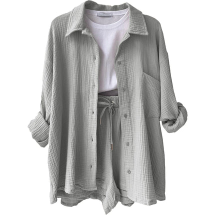 Carmen™ | Casual Cotton Set for Women Gray