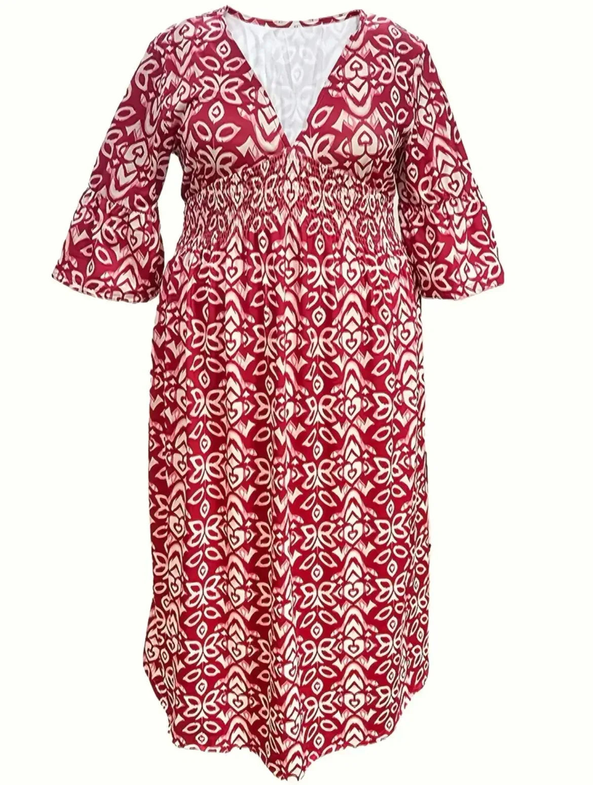 Ruth™ | Casual V-Neck Printed Dress Dresses