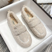 Cozy Women's Plush Fleece Slippers cream Shoes