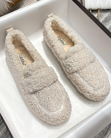 Cozy Women's Plush Fleece Slippers cream Shoes