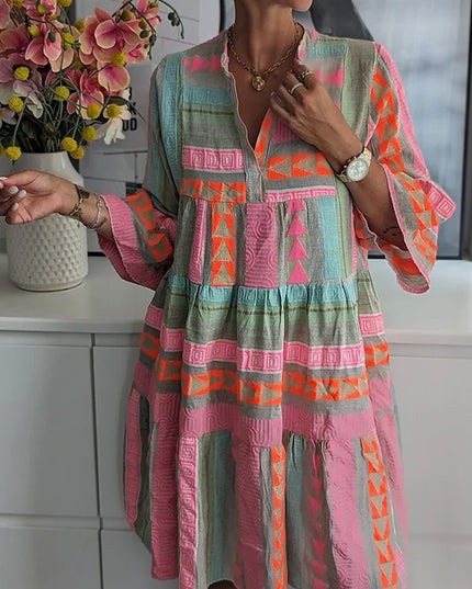 Lola™ | Chic Aztec Pattern Dress Dresses