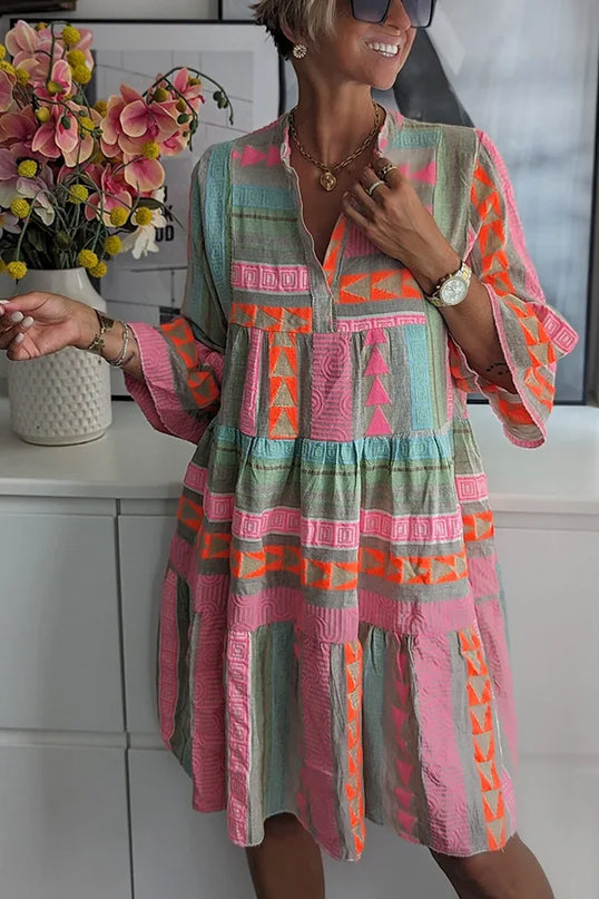 Lola™ | Chic Aztec Pattern Dress Dresses