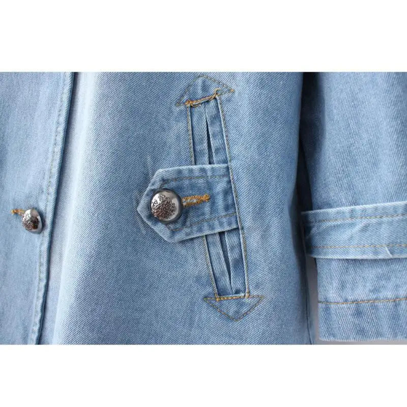 Women's Collar Cape Jeans Jacket Jacket
