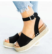 Comfortable Wedge Sandals Black Wedge Sandals