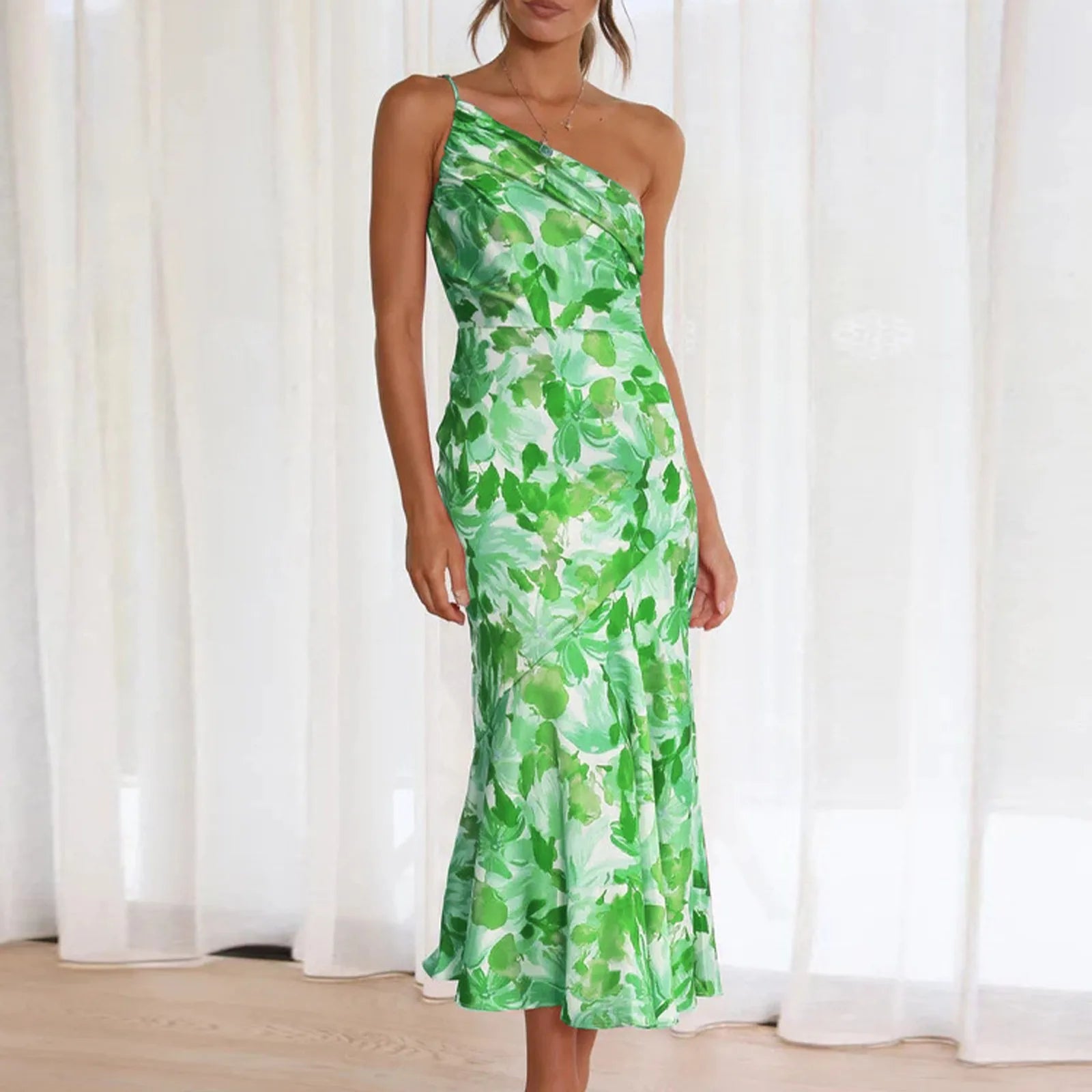 Miriam™ | Elegant Summer Dress Green Dresses