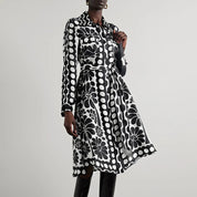 Tatiana™ | Printed Lace-up Waist-Cinching Dress Dress