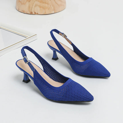 Maya | Elegant and Comfortable Mid-Heel Shoes Blue Shoes & Sandals