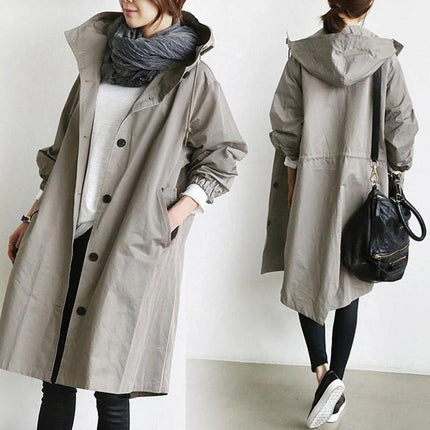 Laura | Waterproof windbreaker with hood Gray