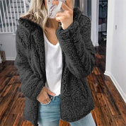 Emilia- Women's Winter Hoodie Black Hoodie