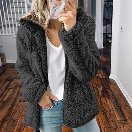 Emilia- Women's Winter Hoodie Black Hoodie