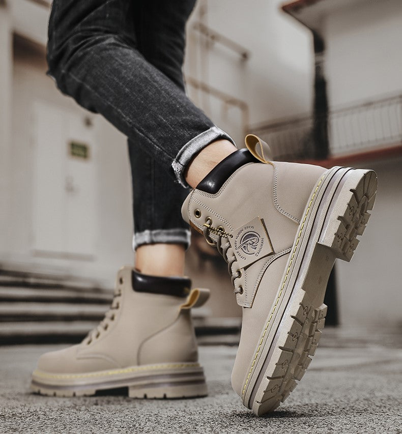 Charles™ - Comfortable Warm Lace-up Boots Gray