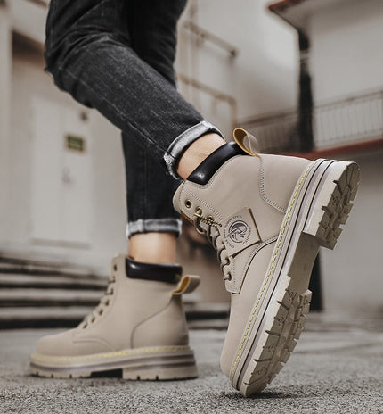 Charles™ - Comfortable Warm Lace-up Boots Gray