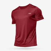 Quick-Dry Compression Athletic Tee – Lightweight Gymwear Red T Shirts