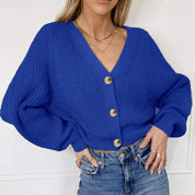 Ramona | Knitted cardigan Blue kleding