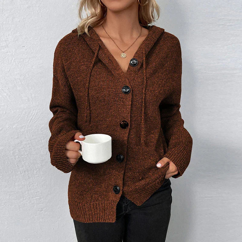 Women’s Knit Hooded Cardigan Cardigan