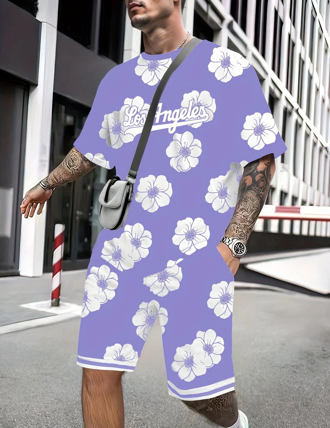 2025 Men's 3D Print Casual Suit Outfit Sets SUTKET3M4JEBL Two Piece Outfits