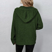 Women’s Knit Hooded Cardigan Cardigan
