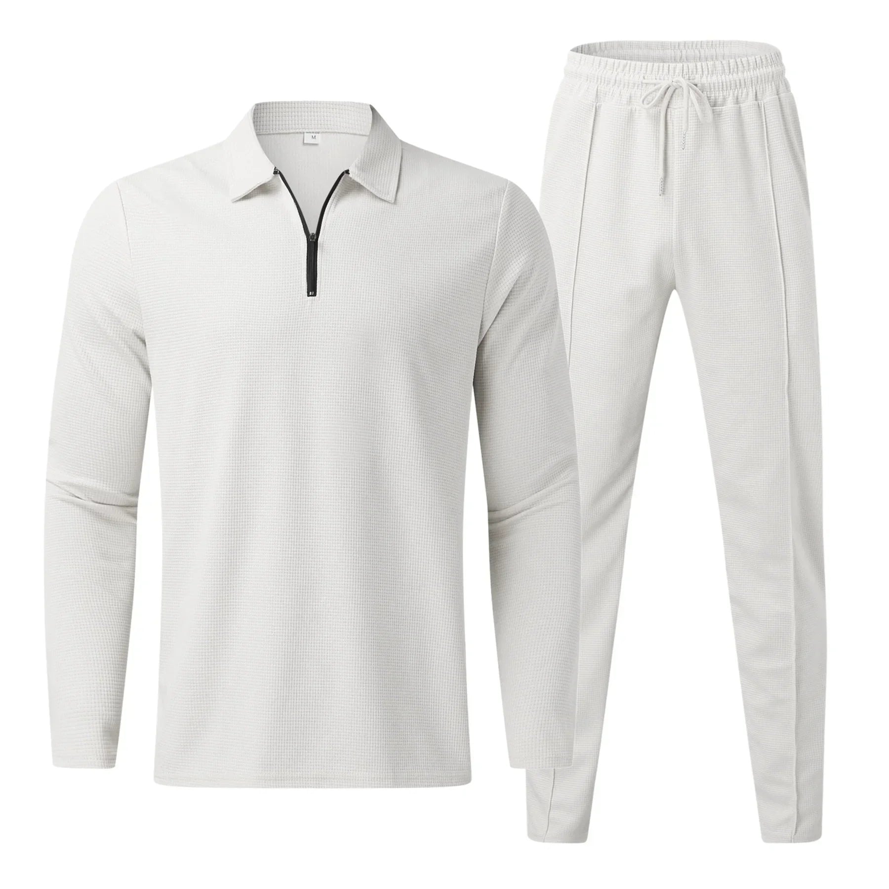 Lewis | Waffle Tracksuit White Clothes