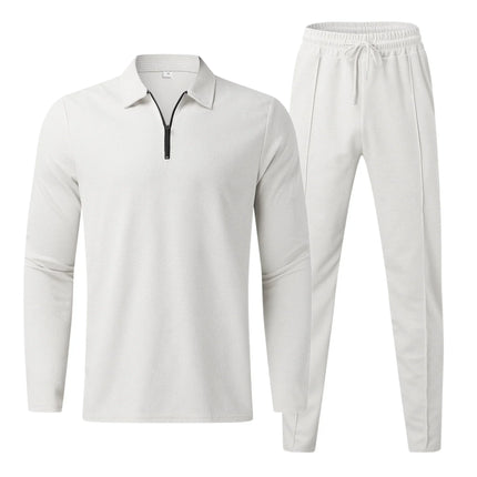 Lewis | Waffle Tracksuit White Clothes