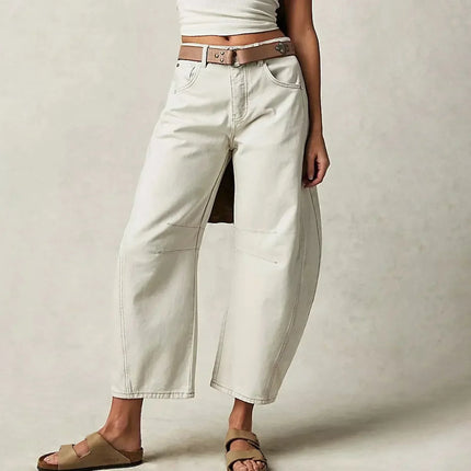 Margot | Wide-leg comfort jeans White Pants