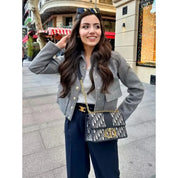 Chic Heather™ | Wool Cropped Jacket Coat