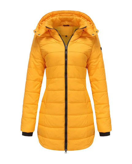 Stylish Winter Jacket Yellow Women's Jacket