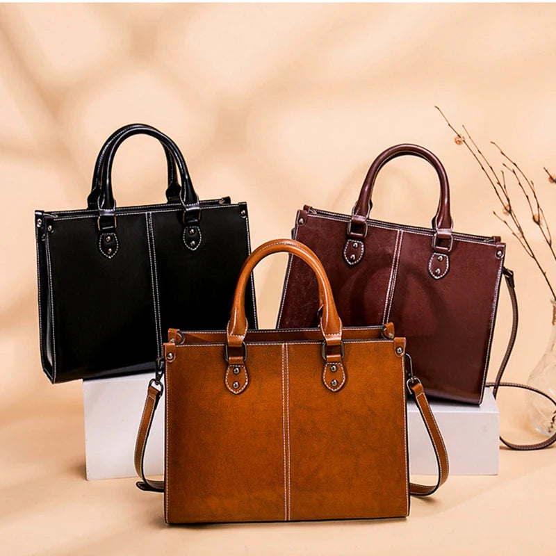 Elegant Genuine Leather Women's Tote Bag Tote Bags