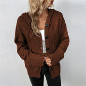 Women’s Knit Hooded Cardigan Cardigan