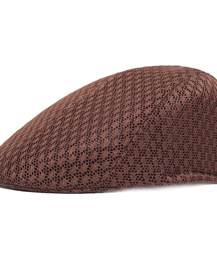 Breathable Mesh Newsboy Cap Coffee Hats