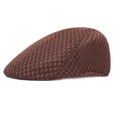 Breathable Mesh Newsboy Cap Coffee Hats