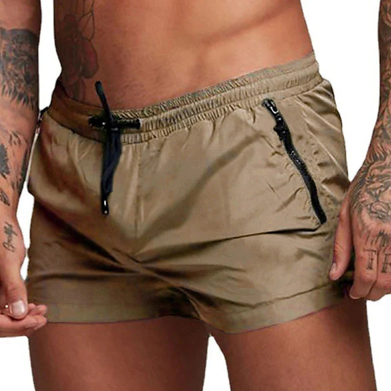 Men's Quick-Dry Swim Trunks Khaki Shorts