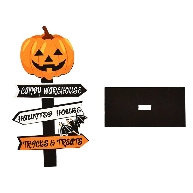 Wooden Pumpkin Ghost Halloween Halloween Decorations