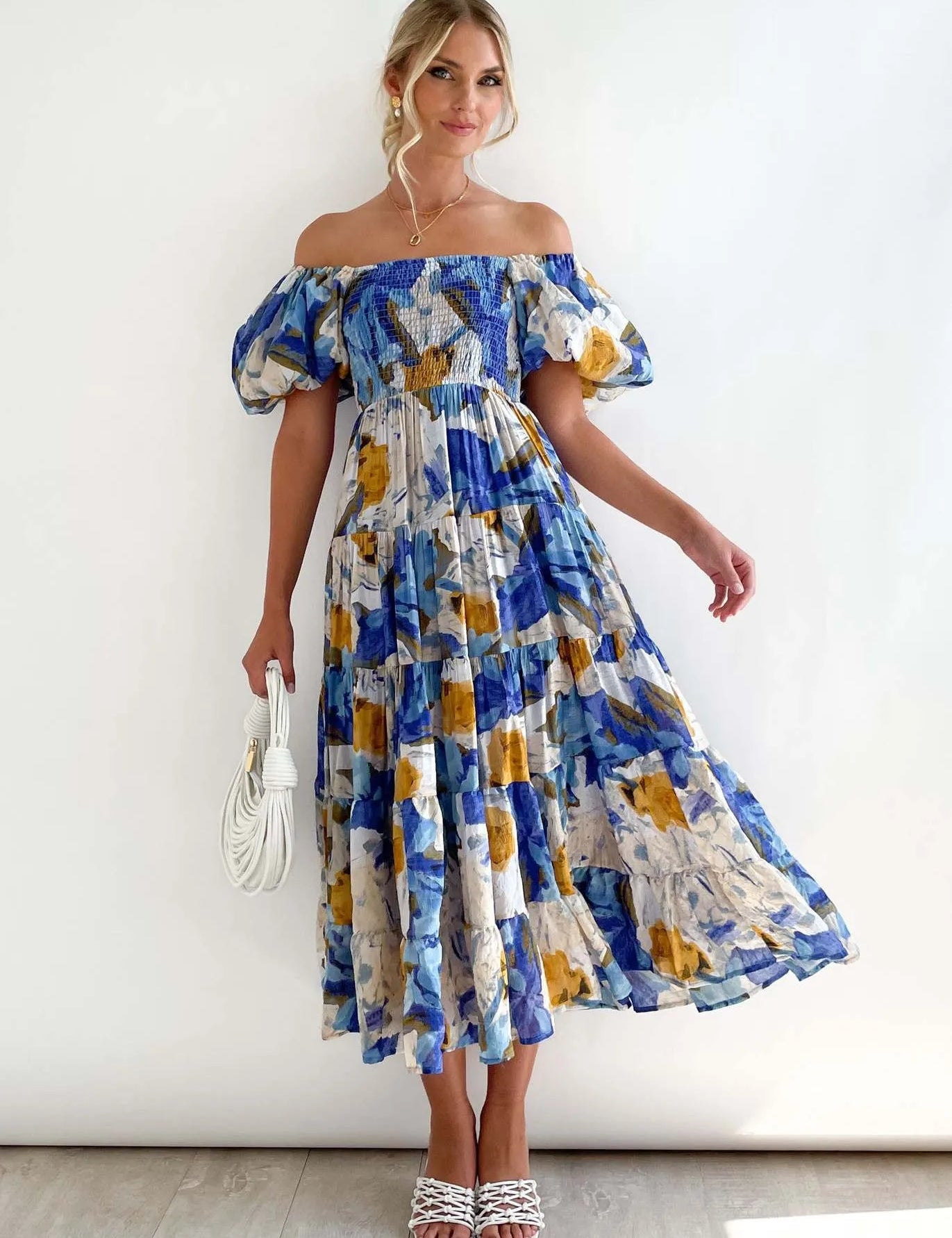 Marguerite | Floral Dress with Tummy Coverage - OKOHOKO™ FASHION