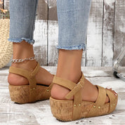Karen™ | Comfortable Buckle Wedge Sandals