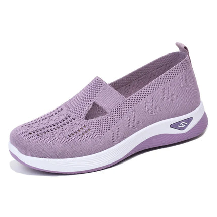 Maya™ - Breathable Knit Sneakers Light Purple Sandals