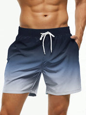 Men's Gradient Color Block Swim Trunks - OKOHOKO™ FASHION