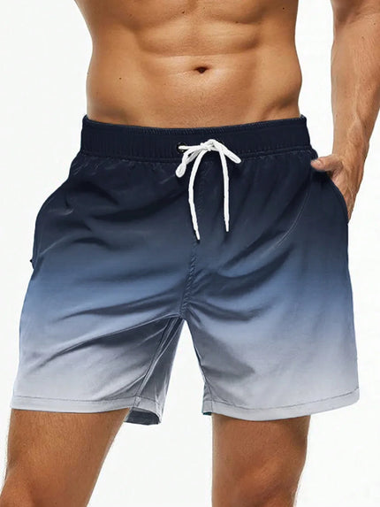 Men's Gradient Color Block Swim Trunks DKMAX259683 Shorts