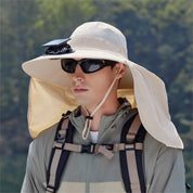 Solar-Powered Cooling Fan Hat Beige One Size Hats