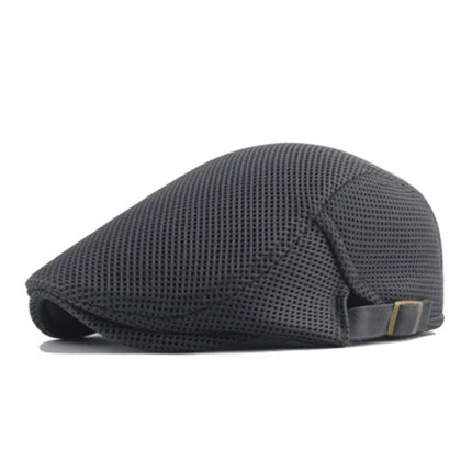 Breathable Summer Mesh Newsboy Cap Dark grey Hats